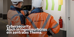 Case Study Krebs + Kiefer: Zwei Ingenieure in Warnwesten vor einer Tiefgaragen-Schaltanlage